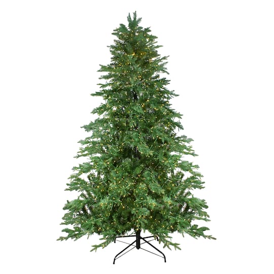 7.5ft. Pre-Lit Medium Mont Blanc Fir Artificial Christmas Tree, Dual Color&#xAE; LED Lights